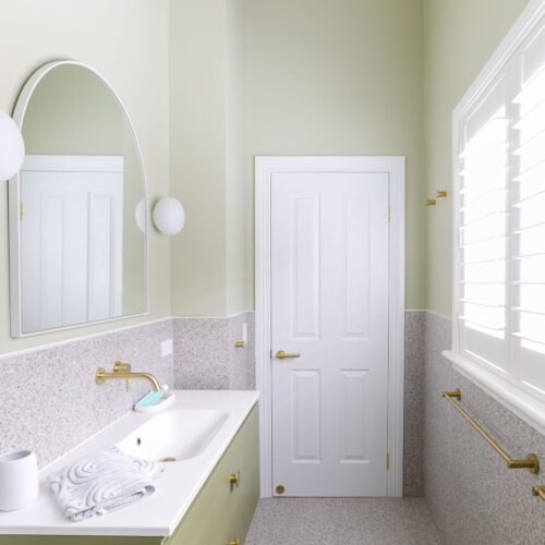 Custom vanity unit by Timberline in our Maribyrnong bathroom renovation